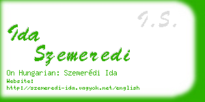 ida szemeredi business card
